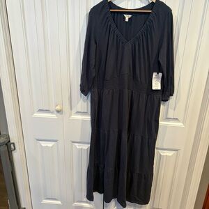 Terra & Sky Gray Midi Dress‎ Size 2X